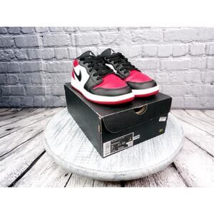 Air Jordan 1 Low Bred Toe GS Gym Red/White Black Youth 7y Women 8.5 Used OG Box